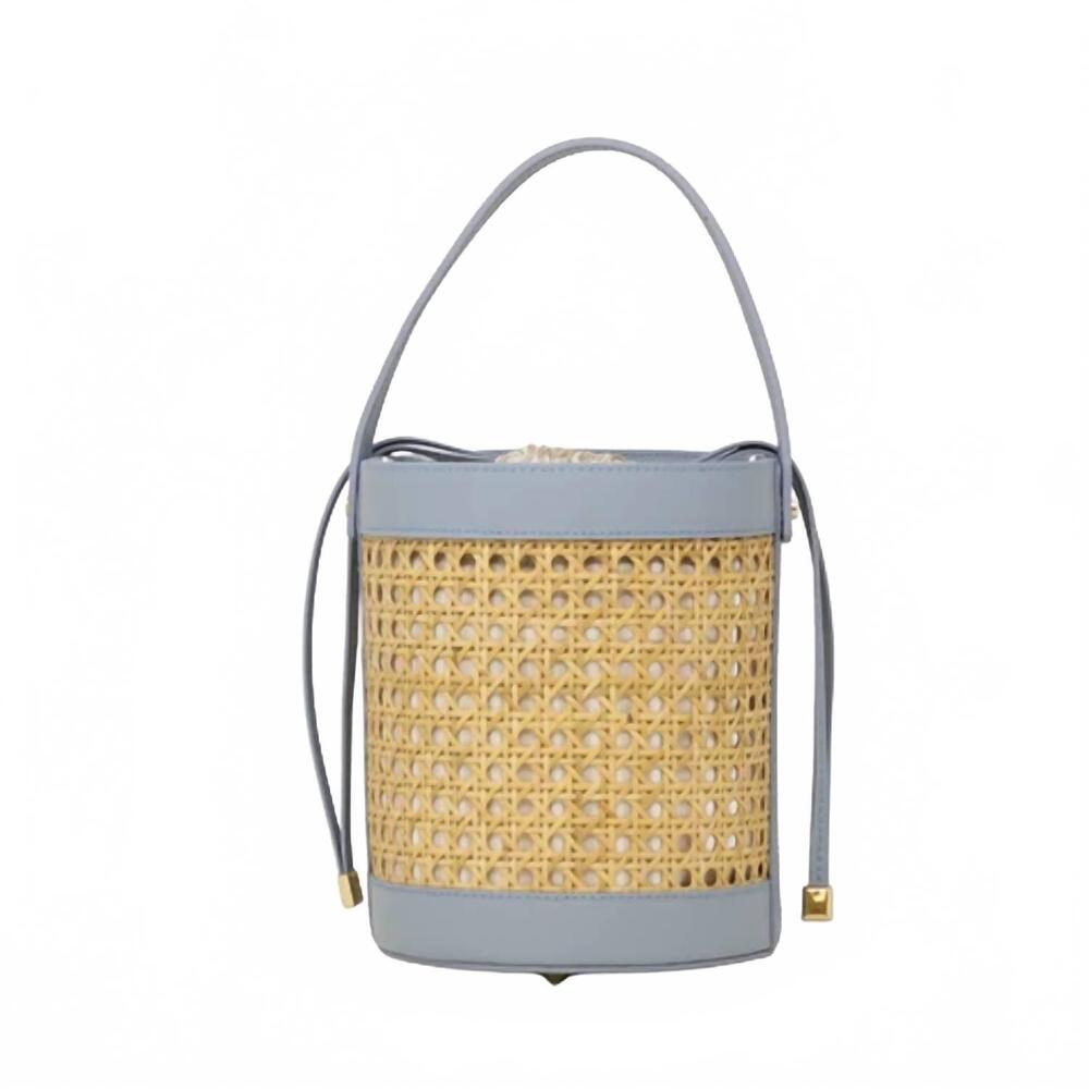 NEW GERMAN FUENTES women's leather bucket bag in light blue
